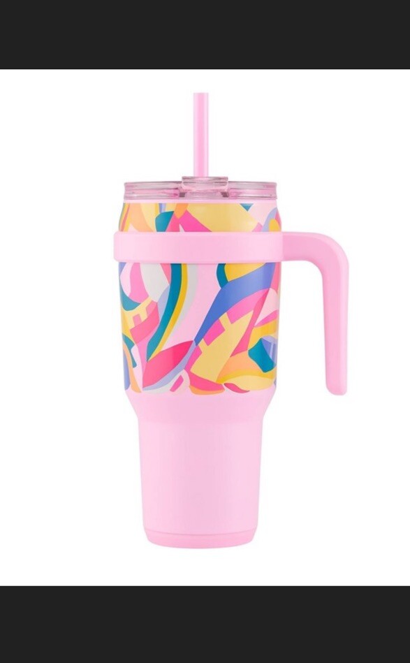 40oz Vacuum Insulated Stainless Steel Tumbler with Handle for Cold Drinks Ages 12 Plus