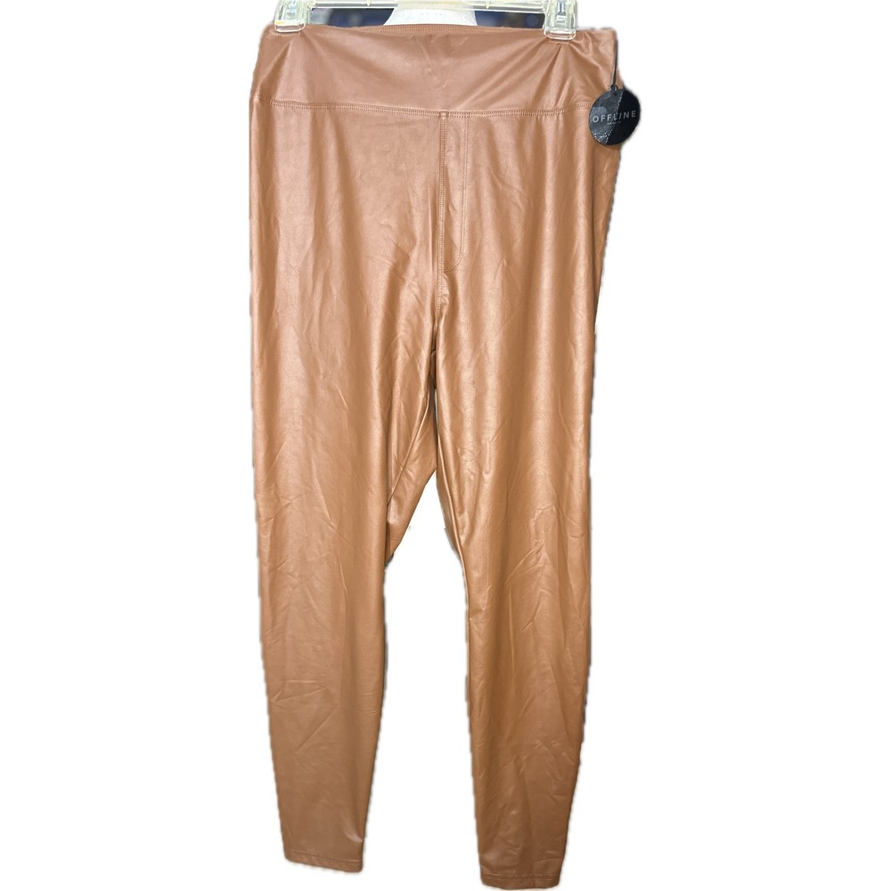 OFFLINE BY AERIE REAL LUXE FAUX LEATHER LEGGING horizon size XL