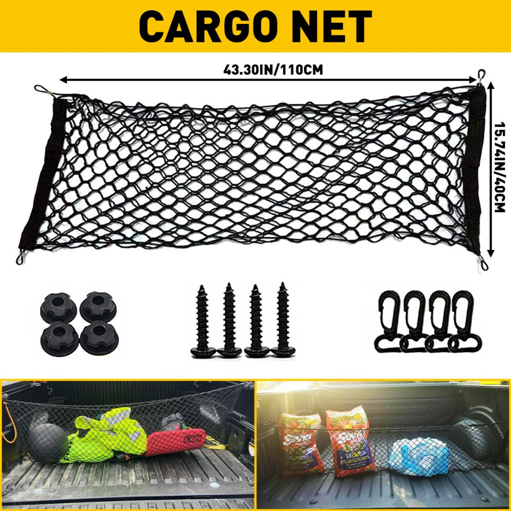 Envelope Style Trunk Cargo Net Storage Organizer Universal Bag Hook for Car Rear