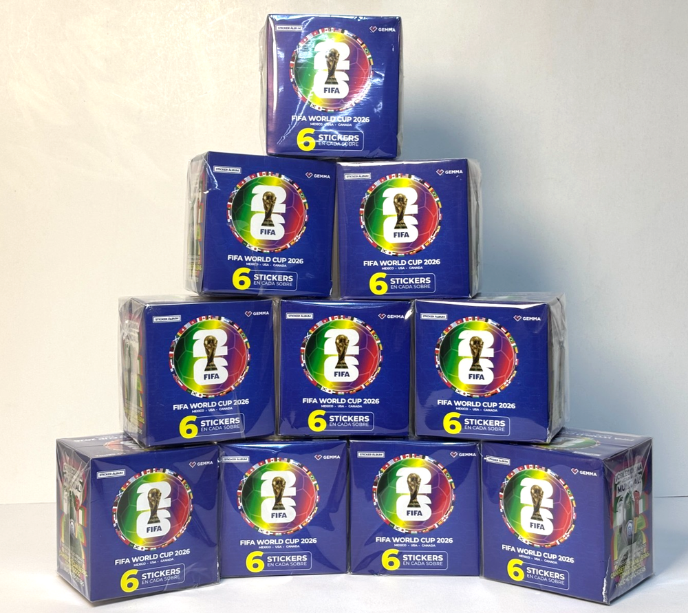 10 BOXES FIFA WORLD CUP 2026 - 500 packs Gemma Stickers