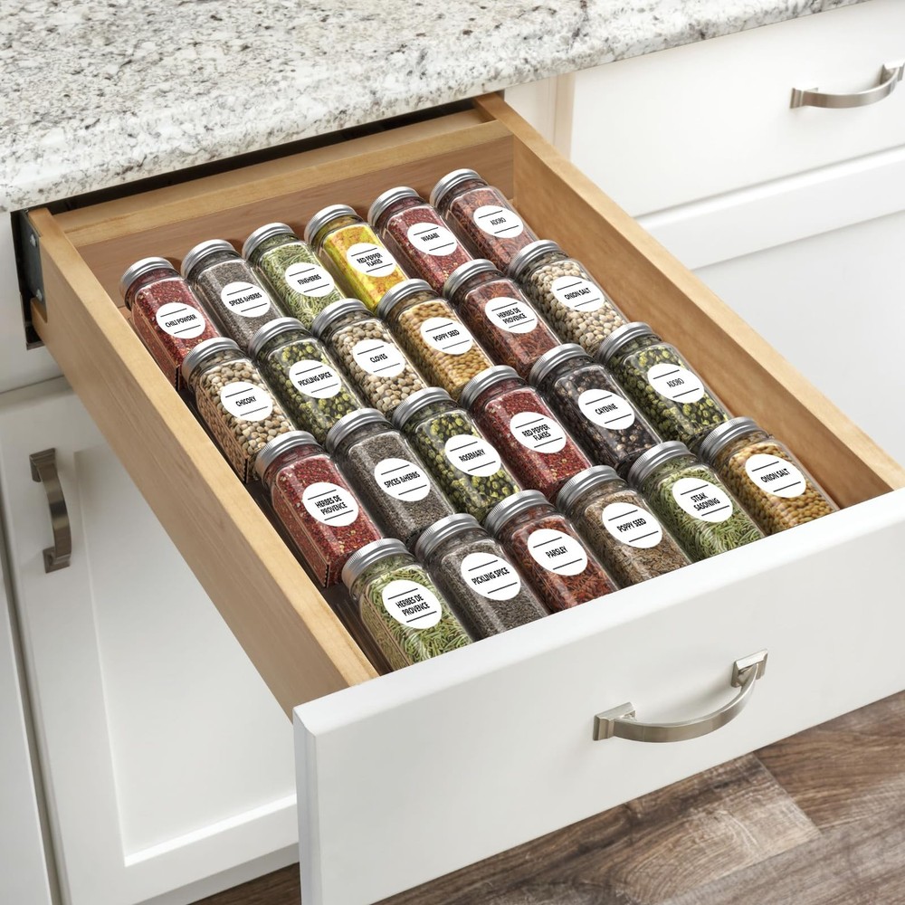Spice Drawer Organizer, Spice Rack Drawer for Kitchen,4 Tier Clear Acrylicᦁ