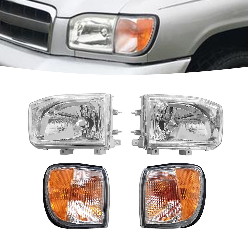 1999-2004 Nissan Pathfinder Left & Right Headlights with Corner Lights