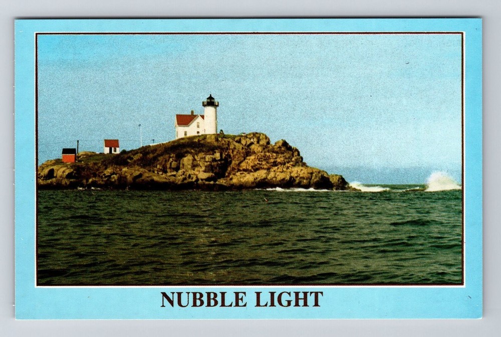 Cape Neddick NY-New York, Nubble Lighthouse, Vintage Postcard
