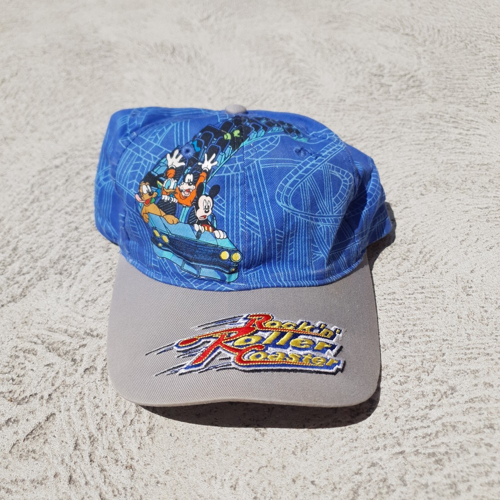 Vintage 2000s Disney World Rock n Roller Coaster Hat with Mickey and Goofy