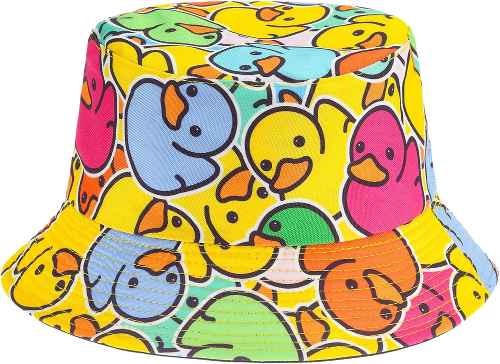 BYOS Unisex Trendy Reversible Lightweight Printed Bucket Hat Packable Outdoor