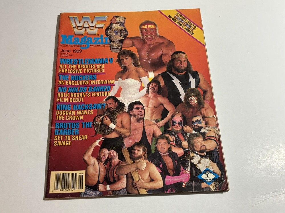 WWF Magazine June 1989 Wrestlemania Hogan Macho Andre The Giant Rockers WWE