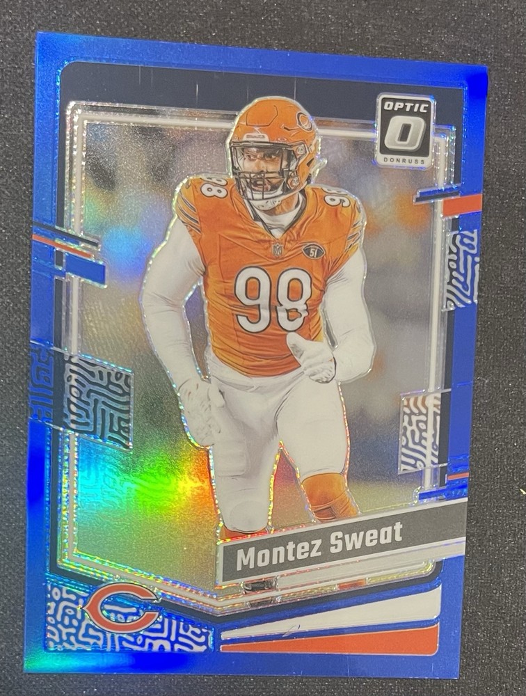 2023 Donruss Optic Montez Sweat Blue #/199 Mint Bears Rookie Card
