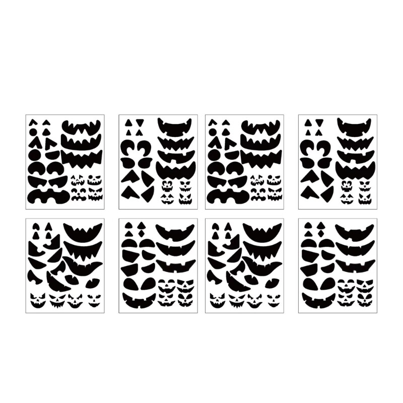 8x/Set Halloween Stickers Funny Sticker Self-Adhesive Stickers Pumpkins Stickers