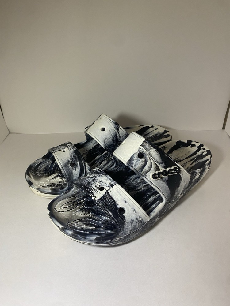 Crocs Unisex Classic Marbled Tie-Dye Sandals Men 8 / Women 10