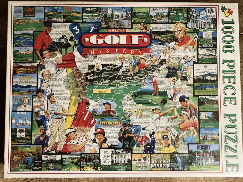 アメリカのゴルフ歴史ホワイトマウンテン1000ピースジグソーパズル1998年アメリカ製新品