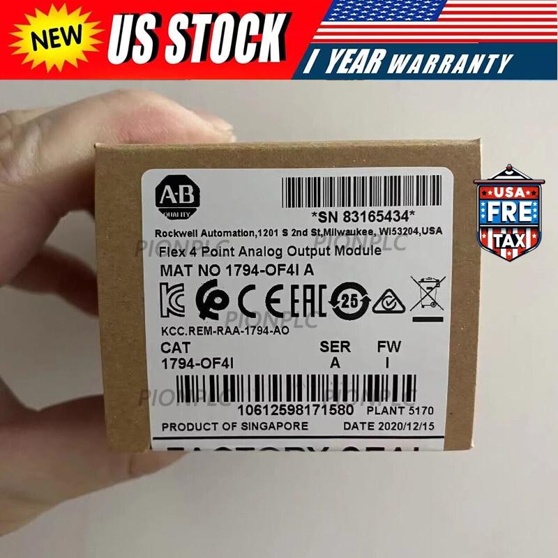 New Factory Sealed Allen-Bredley 1794-OF4I / A Flex 4 Point Analog Output Module