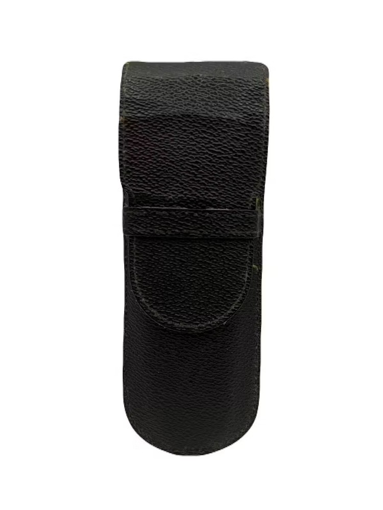 Louis Vuitton Pen Case Pen Holder Leather Black USED T673-9