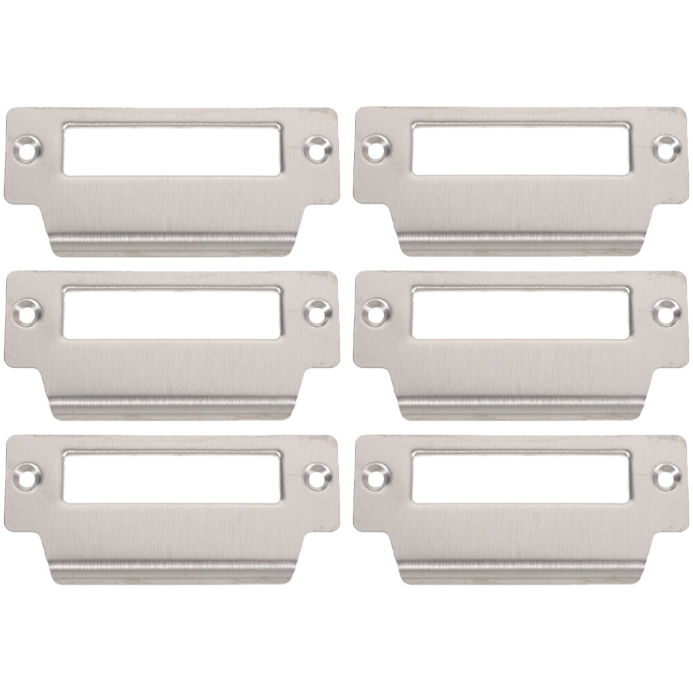 6-Pack Stainless Steel Door Guide Lock Strike Plate for Reinforcement