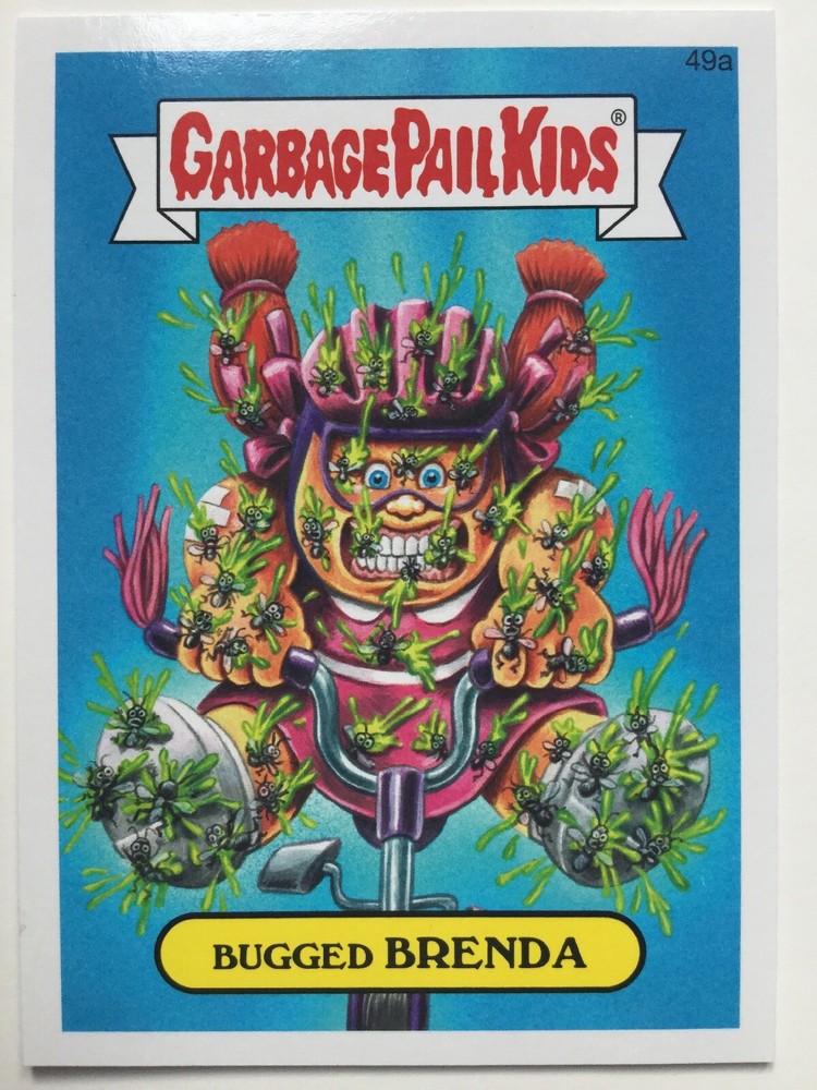 Garbage Pail Kids 2015 Topps Sticker 49a Bugged Brenda Collectible Card