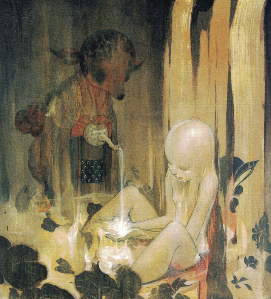 James Jean image on an art book page: Frame it