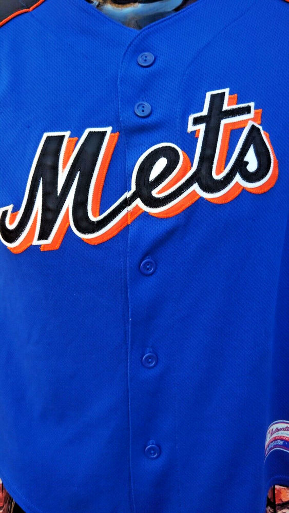 New York Mets Authentic Majestic MLB Jersey Blue/Black/& Orange
