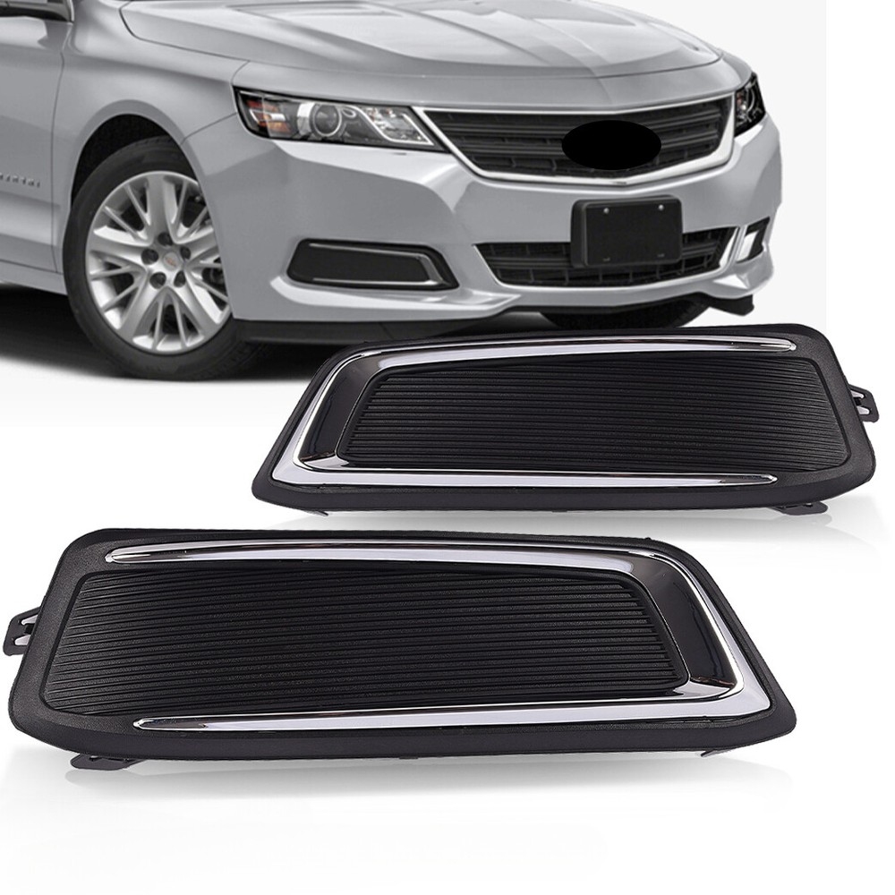 Fits 2014-2020 Chevy Impala LT LS LTZ Fog Light Bezel Covers Pair W/O FOG Hole