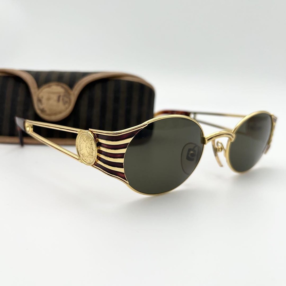 Fendi Circle Logo Vintage Sunglasses Model 53-18-130 Fs300