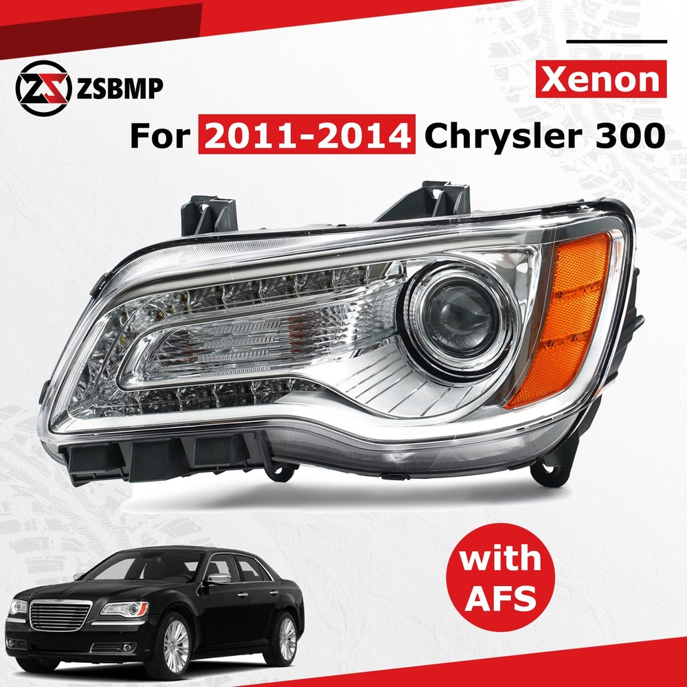 HID/Xenon Headlight For 2011-2014 Chrysler 300 Chrome w/AFS Left Driver Sedan
