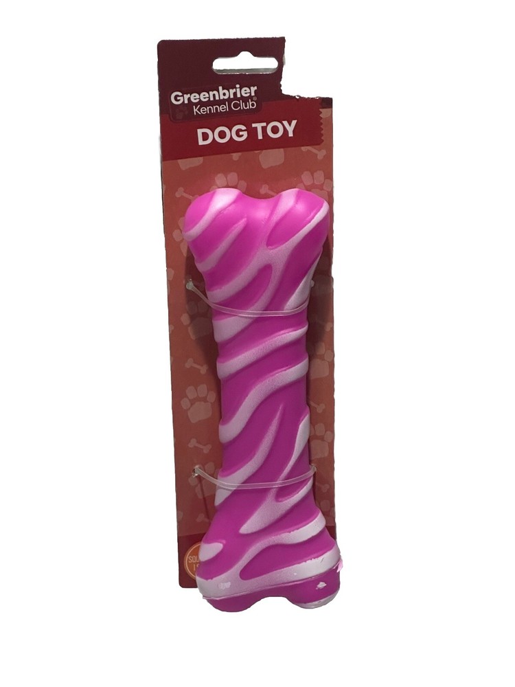 Bone Shaped Squeaky Vinyl Dog Toy for Medium Breeds, 1 Pc