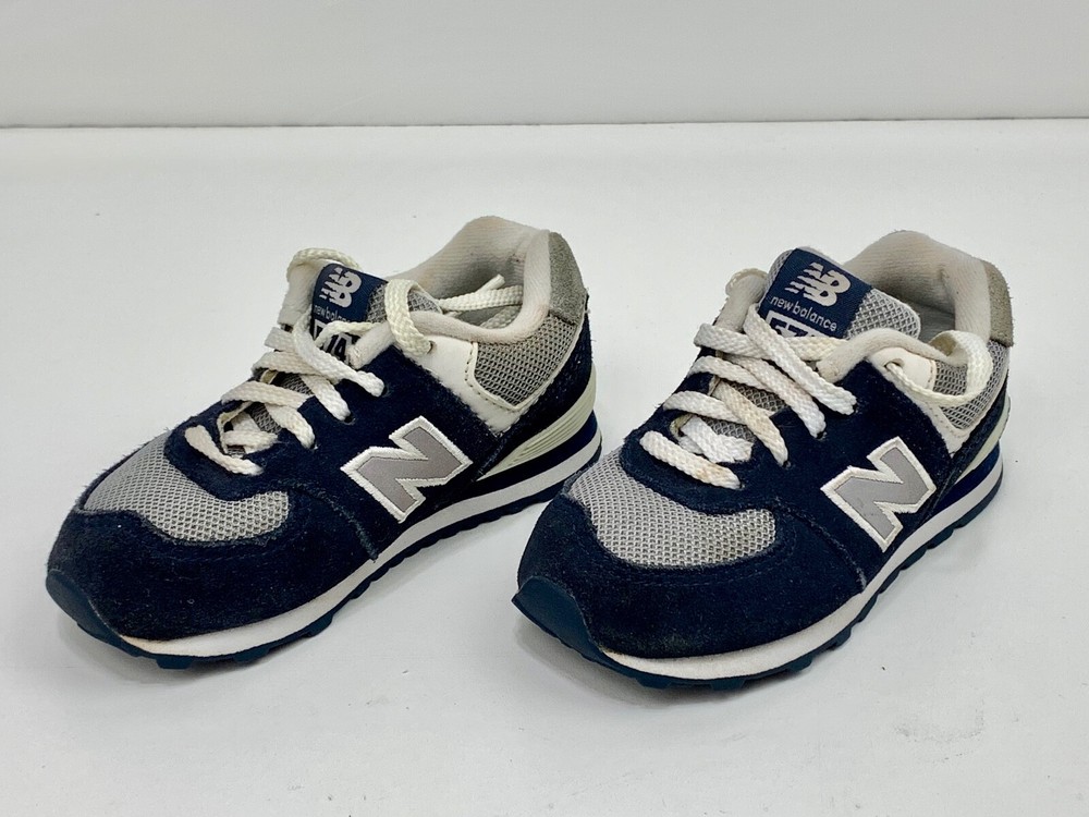 New Balance 574 KL574NWI Tennis Shoes - Infant 7.5 Navy Blue White