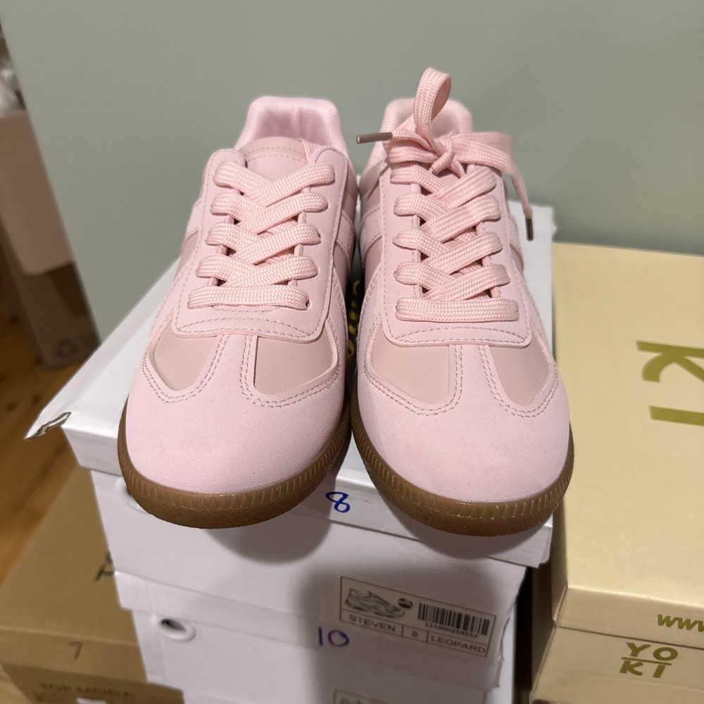 Top Moda Women's Pink, Leather Tennis Shoe Size 8, New Inbox