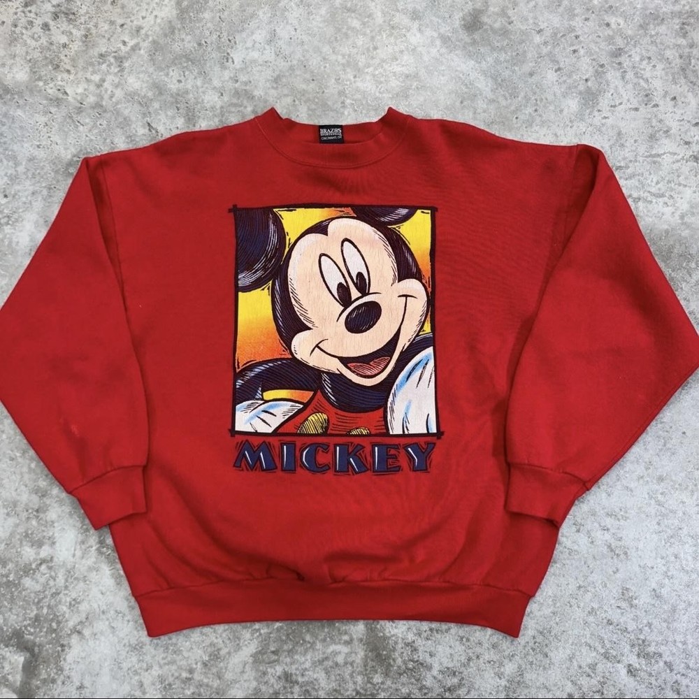 Vintage Disney Mickey Mouse Sweatshirt Mens XL Crewneck Made USA 90s