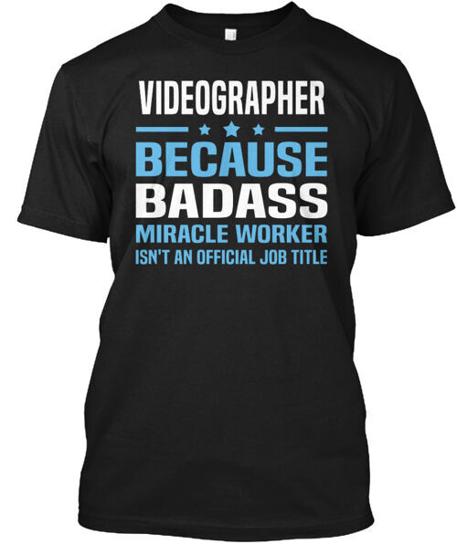Videographer T-Shirt Made in the USA Size S to 5XL