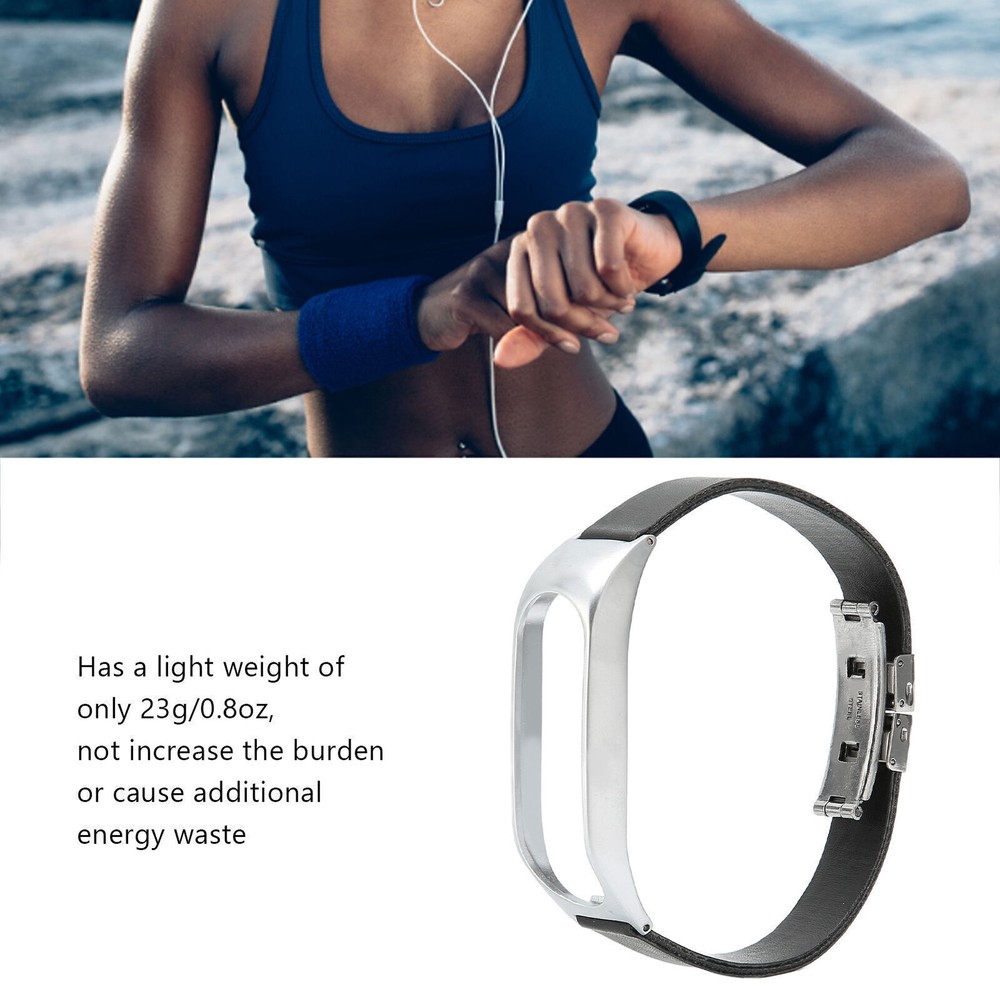 Smartwatch Band Replacement Leather Wrist Strap Alloy Shell with Screwdriver