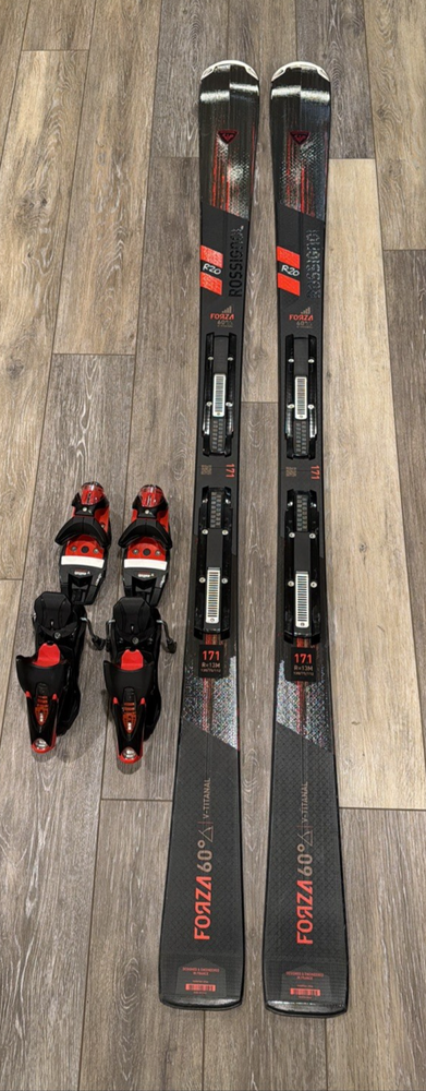 Rossignol Forza 60 Skis 171cm w/Look Bindings GP306  Very Good Cond Package