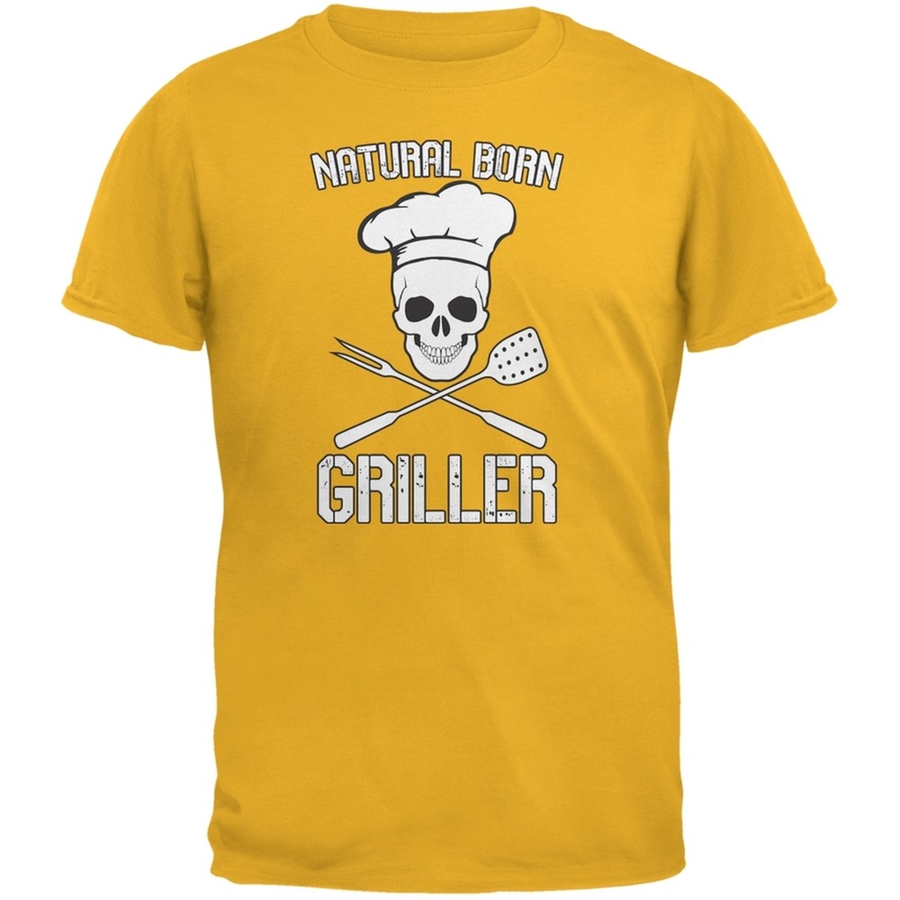 Natural Born Griller Gold Adult T-Shirt