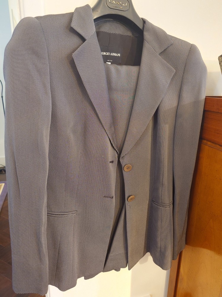 Georgio Armani Womens Grey Suit Set Jacket & Pants