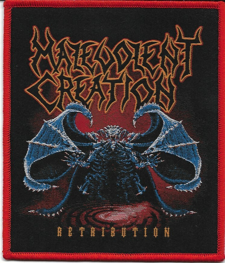 Malevolent Creation Retribution Woven Patch Red Borders