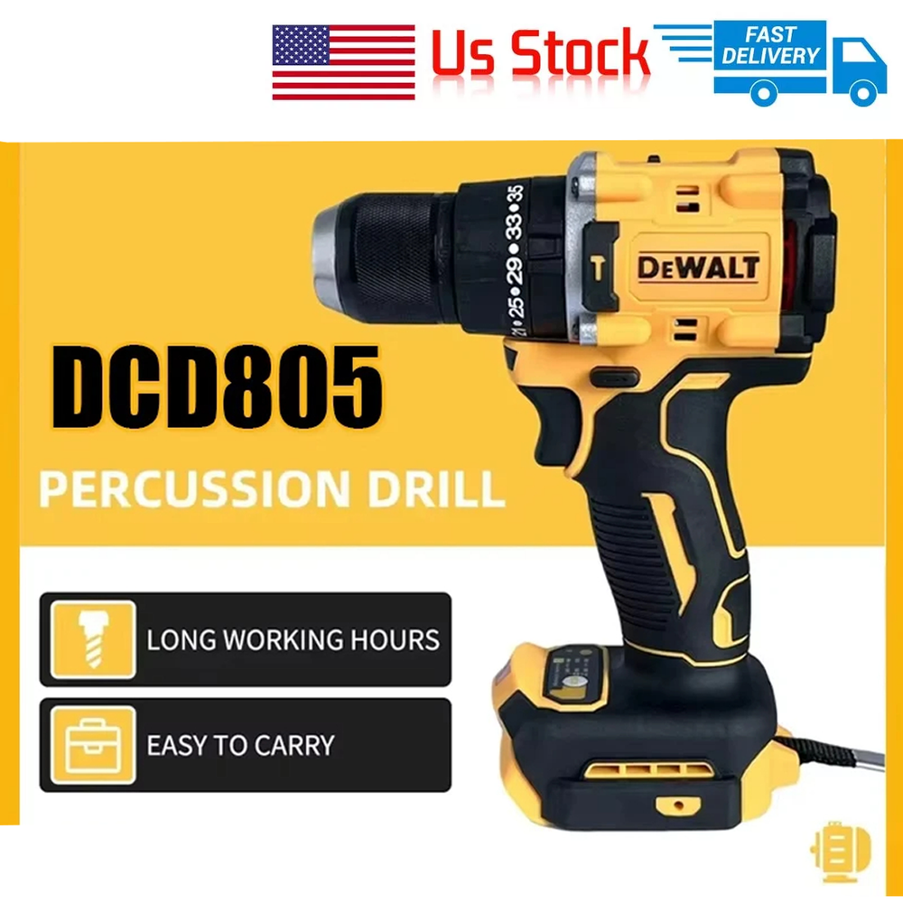 DEWALT DCD805 20V Max Brushless Cordless 1/2 Inch Hammer Drill Driver Tool Only