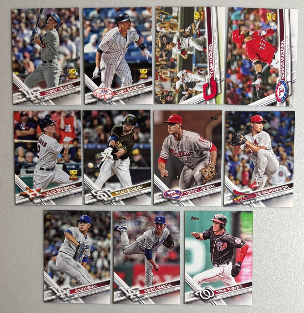 2017 Topps All Star Rookie Team Gold Cup 11-Card Subset feat Turner Bregman