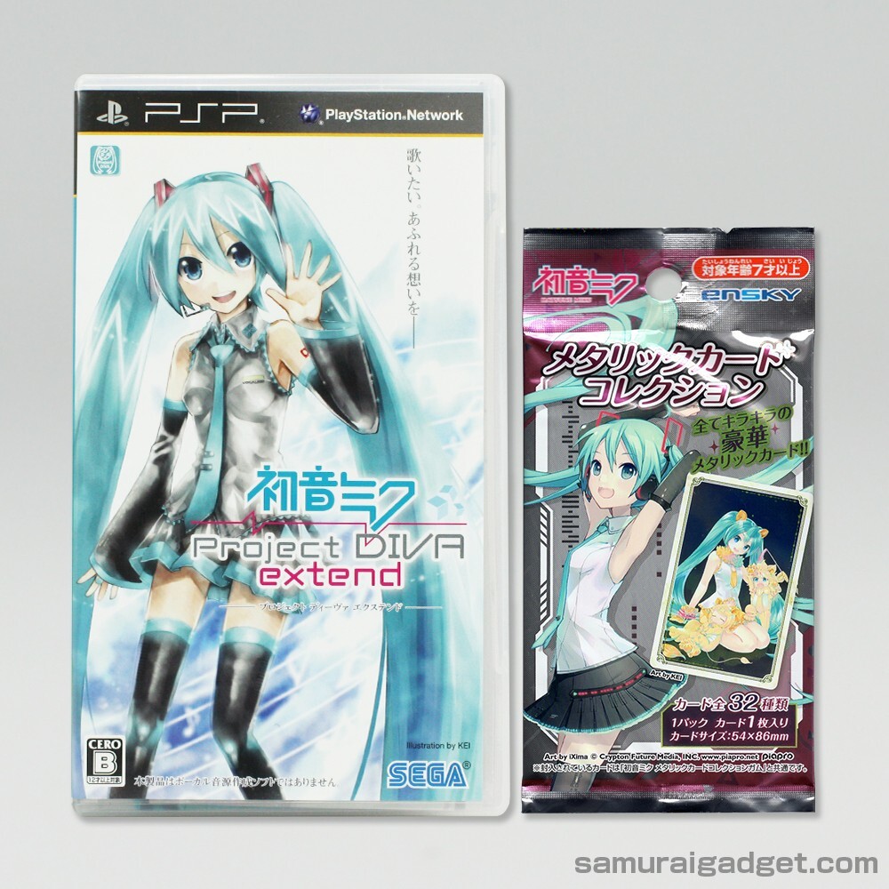 Hatsune Miku Project Diva Extend PSP Japan Import with Metallic Cards
