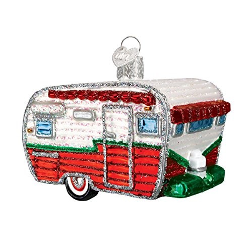 Vintage Travel Trailer Ornament with Free Box 46041