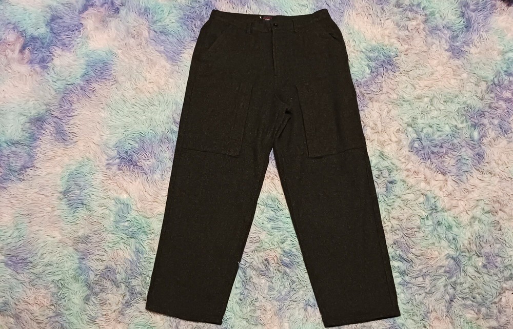 Vtg 1999-00 Mens Tommy Jeans Pants Wool Cargo Pants Y2k Hip Hop Baggie Skater 34