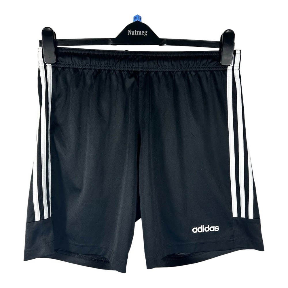 Adidas Men’s Black Sport Shorts 3-Stripes Run Gym Soccer Logo Size Size medium