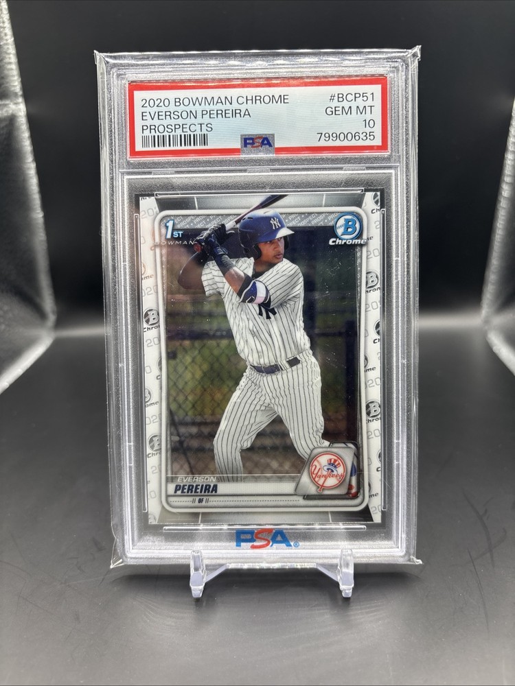 2020 Bowman Chrome Everson Pereira Rookie PSA 10 GEM MINT Auto RC