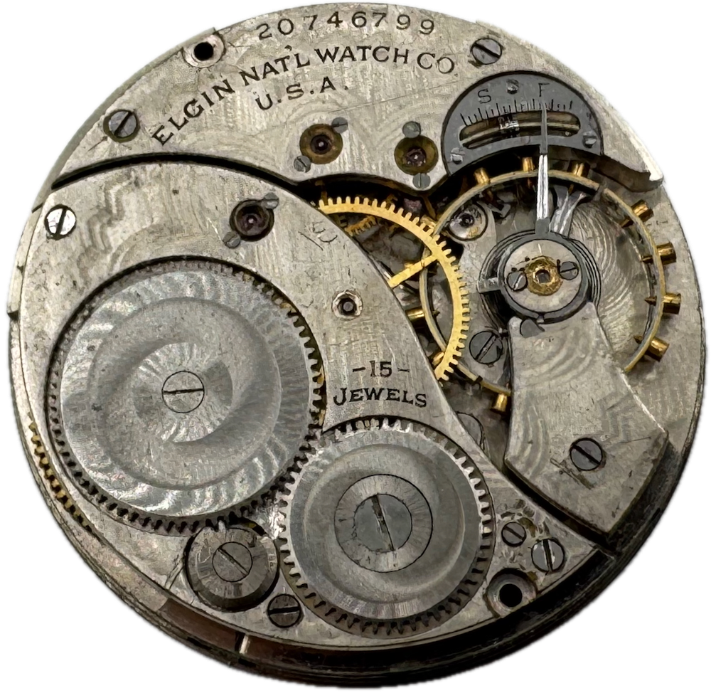 Antique 12s 1918 Elgin 15 Jewel Mechanical Pocket Watch Movement 315 USA