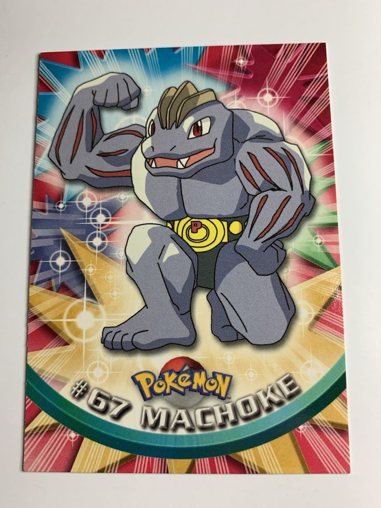 1999 Topps Pokemon TV Animation Red Logo #67 Machoke FREE COMBINED SHIP