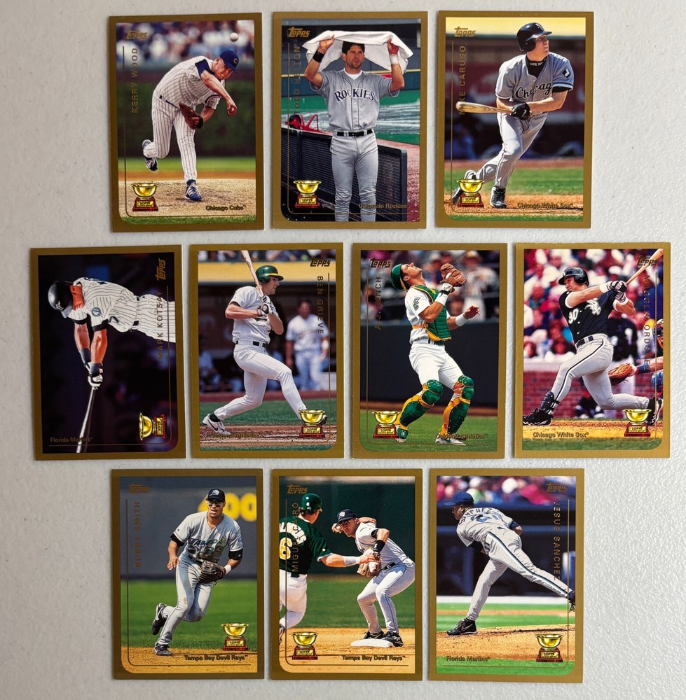 1999 Topps All Star Rookie Team 10-Card Gold Cup Subset Featuring Helton & Wood