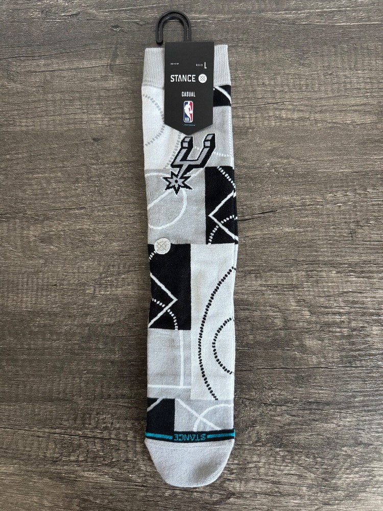 Stance x NBA Casual Crew Socks - NBA Zone SAN - Men's LARGE 9-13 (NWT)