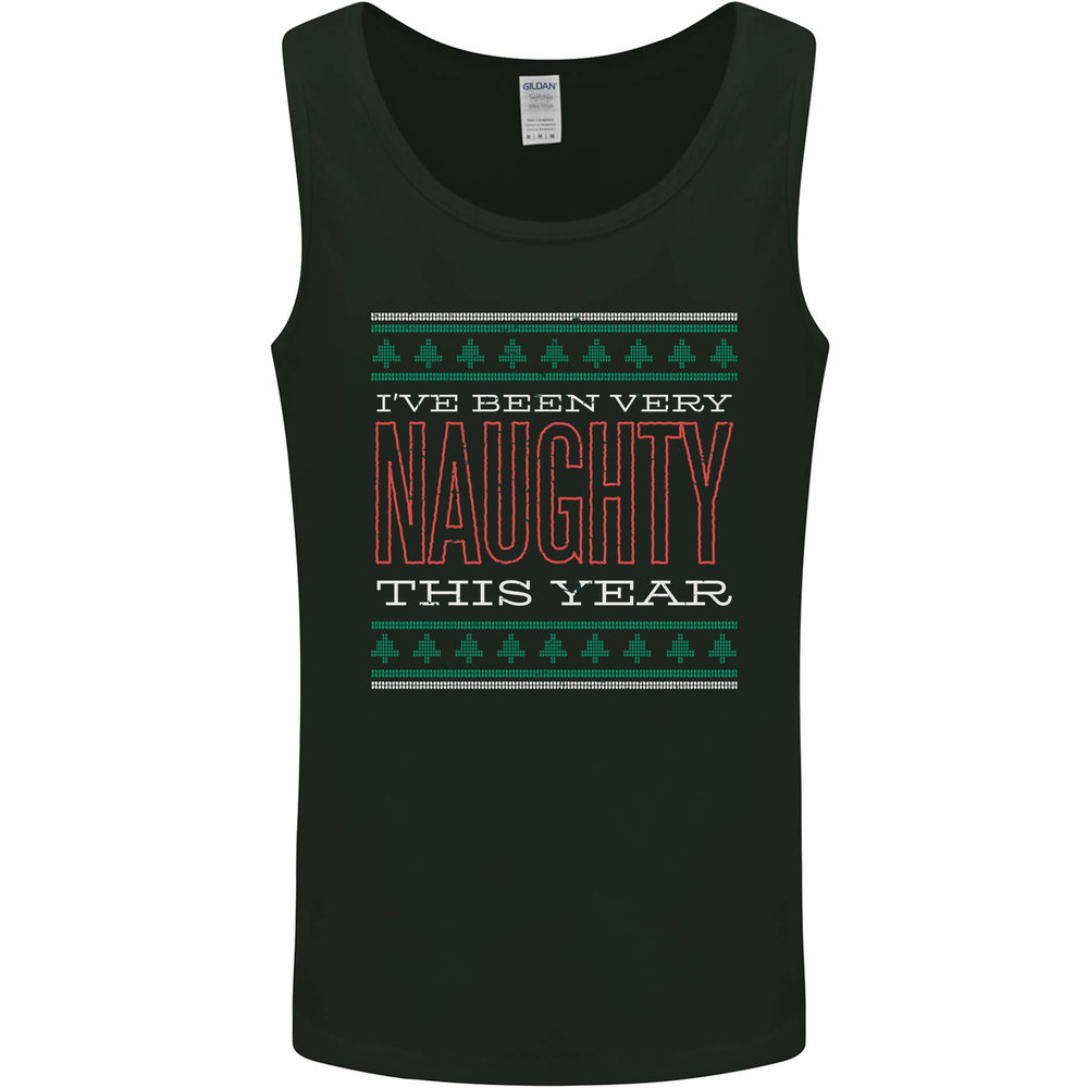 Very Naughty This Year Funny Christmas Xmas Mens Vest Tank Top