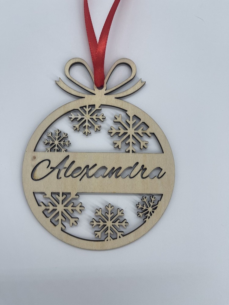 Personalized Christmas Ornament, Custom Name  Wood Christmas Ornament