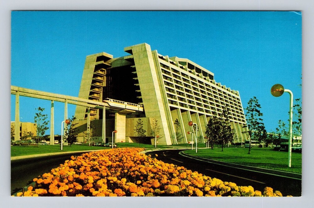 Vintage Disney World Florida Contemporary Resort Souvenir Postcard PC