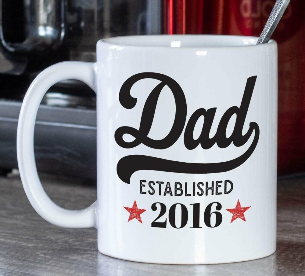 Personalized Dad Year Established Mug. Unique Custom Gift For Dad Fathers Day