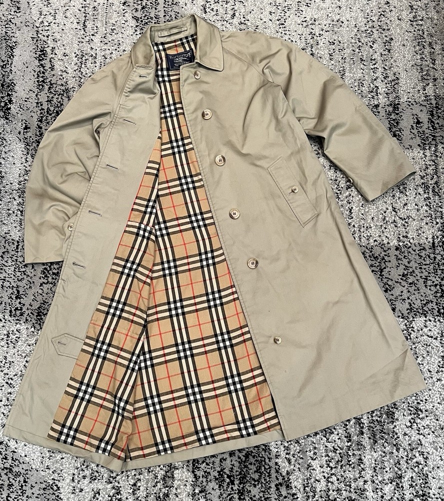 Vintage Burberry's Trench Coat Jacket Mens Size M