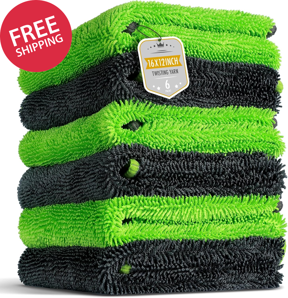 6-Pack Microfiber Towels for Cars (16